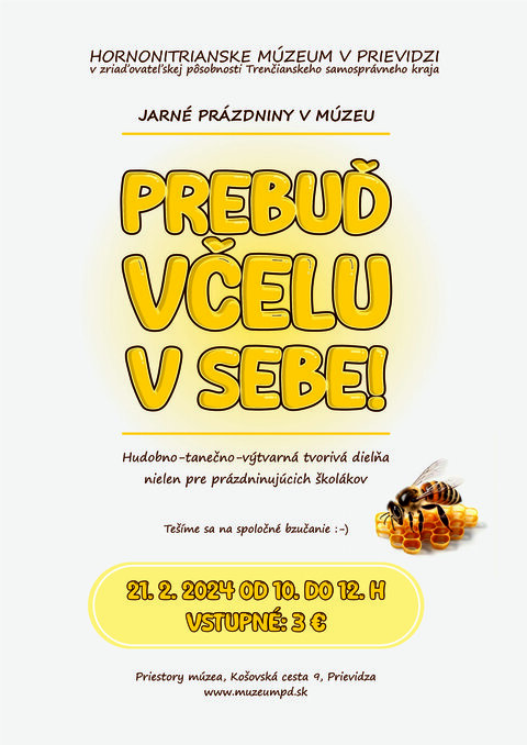 Jarné prázdniny v múzeu: Prebuď včelu v sebe! Jarné prázdniny v múzeu: Prebuď včelu v sebe!