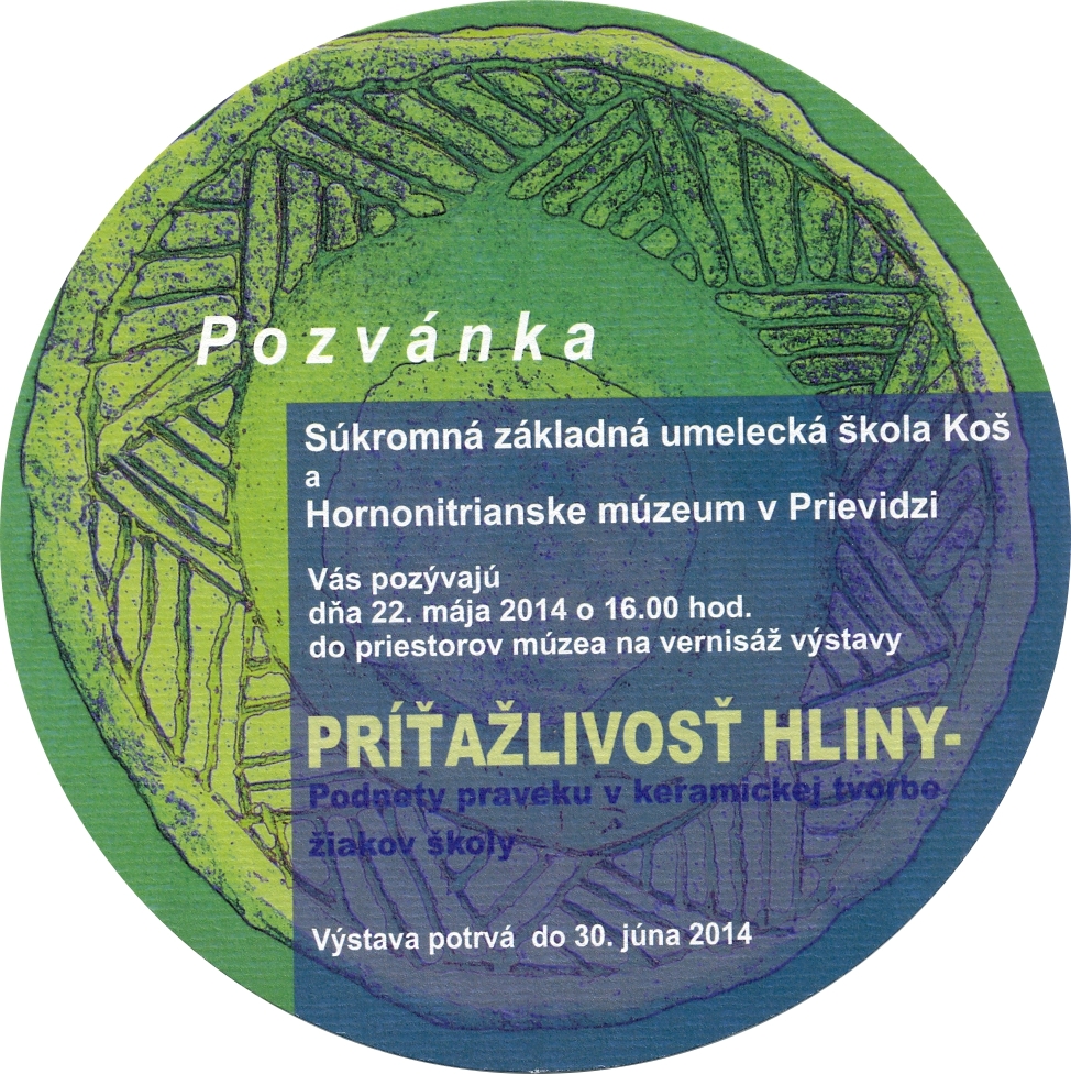 Pozvánka na výstavné podujatie Príťažlivosť hliny (22.5.-30.6.2014)