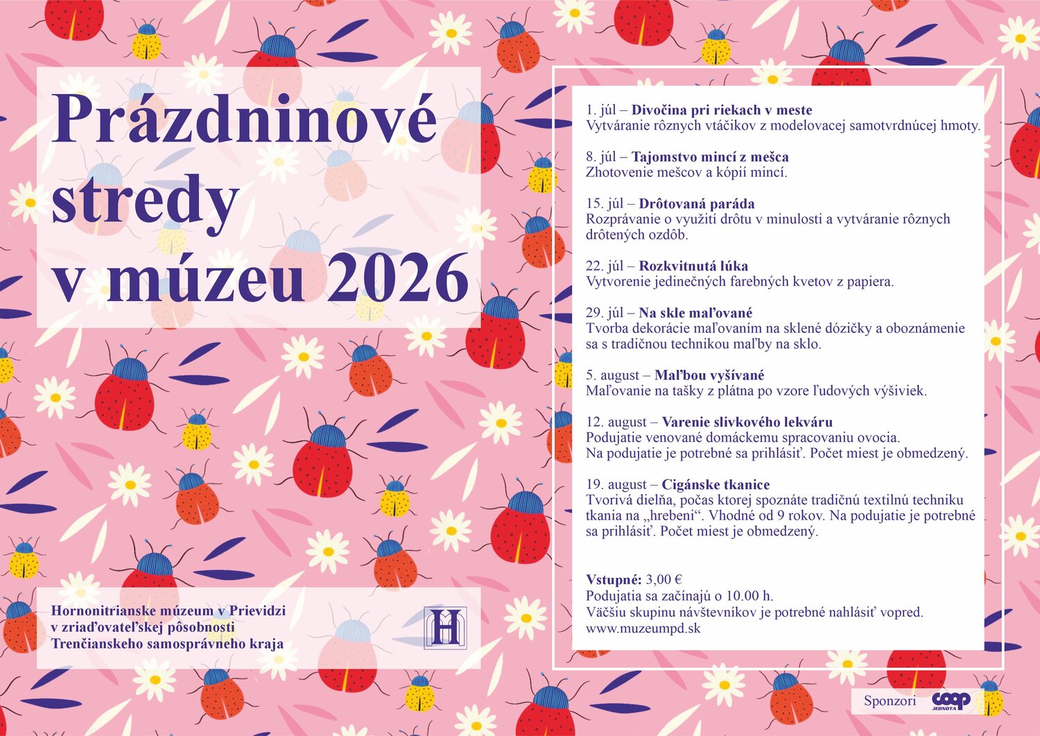 Prázdninové stredy v múzeu 2026