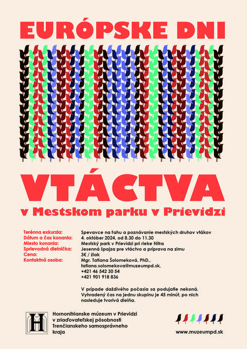 Európske dni vtáctva v Mestskom parku v Prievidzi