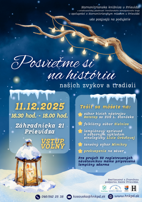 Lampiónový sprievod po stopách stridžích dní a sviatkov zimy