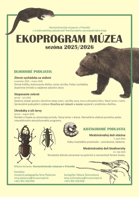 Ekoprogram múzea (sezóna 2025/2026)