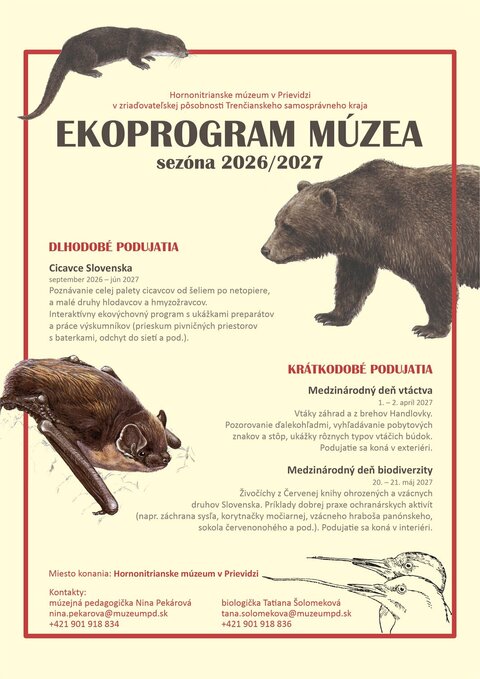 Ekoprogram múzea (sezóna 2026/2027)